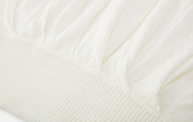 ZHUCHONGYUN crew neck spherical loose pinch knit top--RIKA.