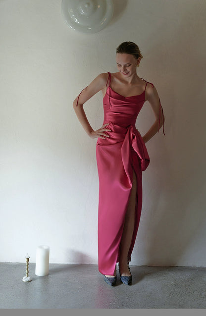 GOUDIN light luxury suspender evening dress-REX.