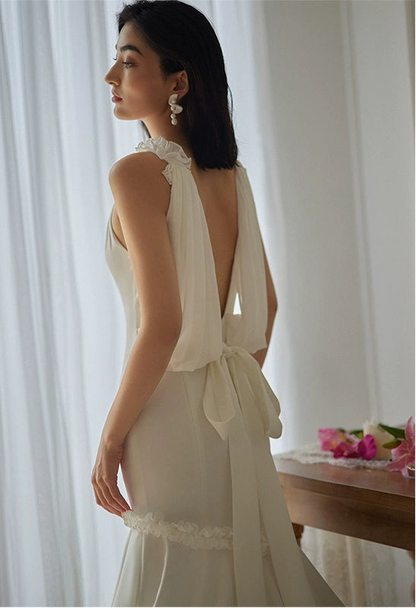 GOUDIN wedding fishtail light luxury evening dress-PIPER.