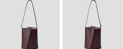 COMME MOI Lu Yan designer new women's irregular split barrel bag shoulder bag - FAITH.