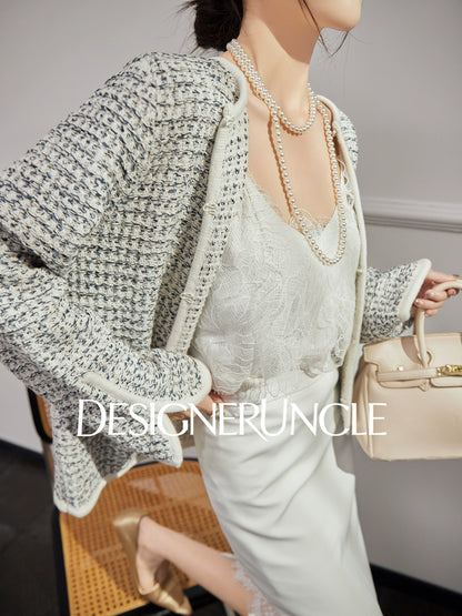DGU "Sulan" cream cardigan commuting slimming versatile design top - CHARLIE.