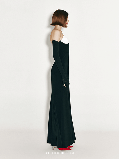 AtelierMissLu Fall/Winter 2024 Texture Fabric Styling Long Gloves - HONOR