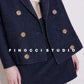 FINOCCI winter texture wool high-end tweed skirt suit - Sssa