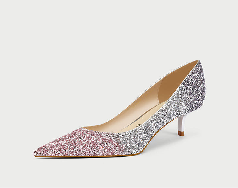 pjjuu crystal new french stiletto wedding shoes -  STAN