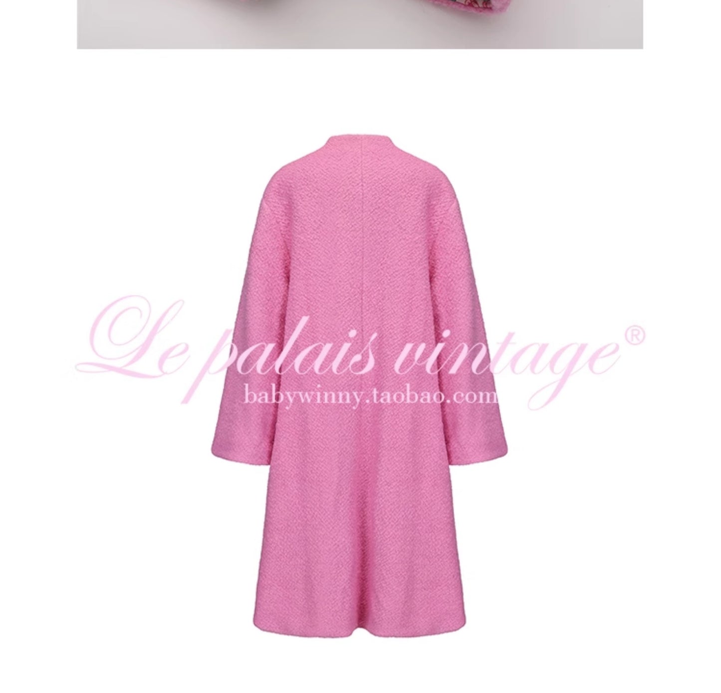 le palais vintage Hong Kong pink , green silhouette A-line jacket-SHEA.