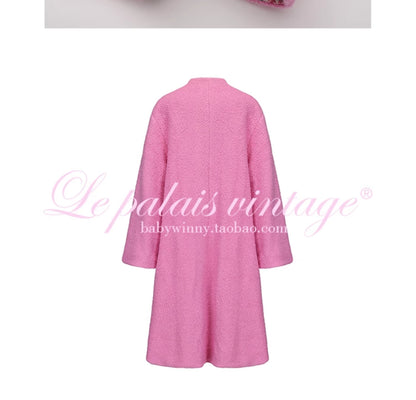 le palais vintage Hong Kong pink , green silhouette A-line jacket-SHEA.