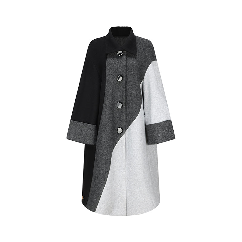 Le Palais Vintage silhouette gradient irregular Mauni umbrella long coat-INDI