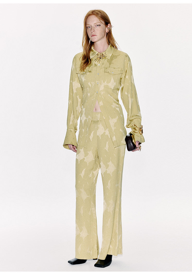 ATELIER MISS LU New Chinese Texture Acetate Waist Top - SIDNEY.