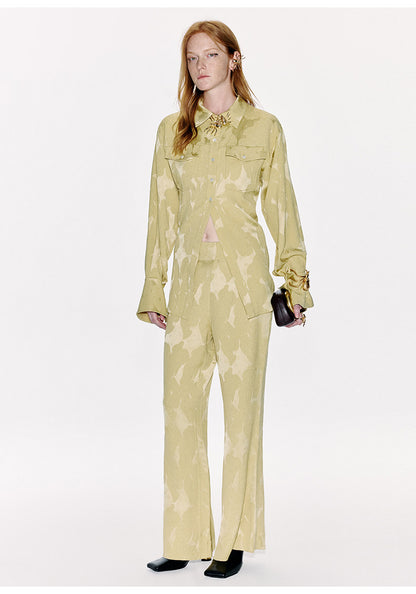 ATELIER MISS LU New Chinese Texture Acetate Waist Top - SIDNEY.
