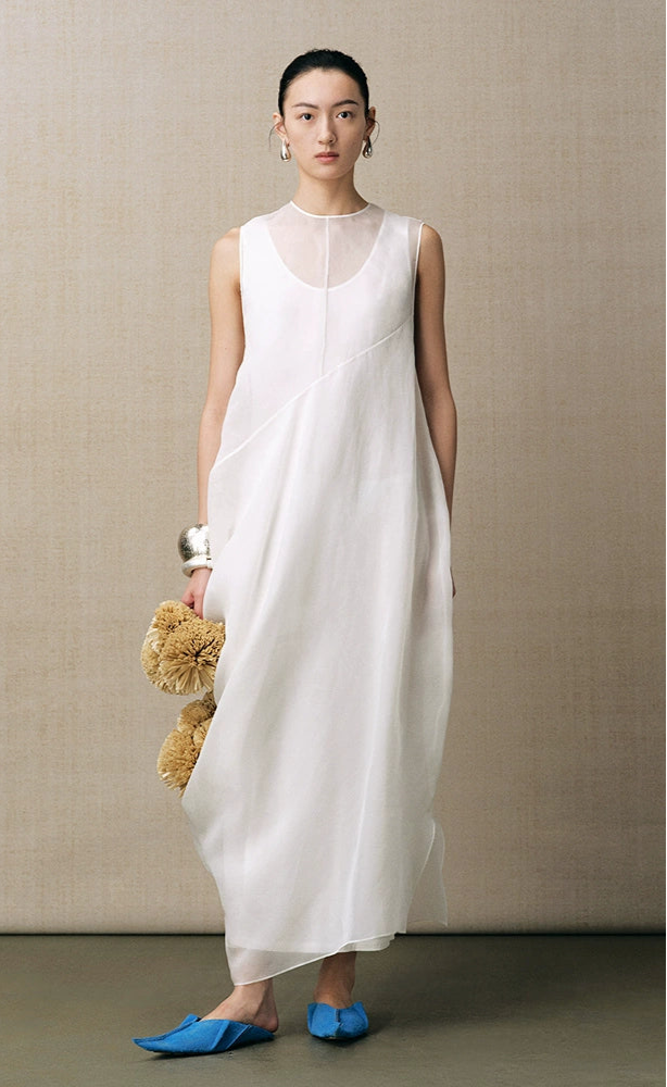 ZHUCHONGYUN light transparent silhouette dress--UZAKI.