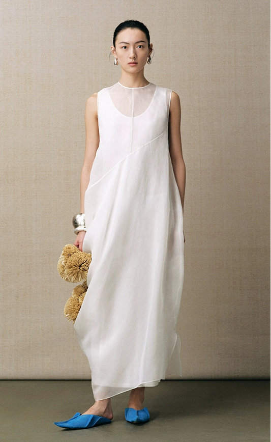 ZHUCHONGYUN light transparent silhouette dress--UZAKI.