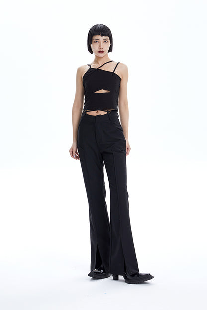 TINY IN Detachable Sleeve Women's Short Cut-out Top -YOYO