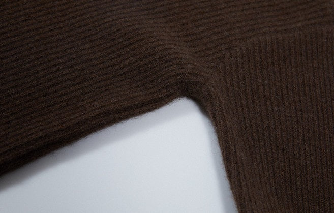 ZHUCHONGYUN V-neck sweater yak velvet knitted top--ERINA.