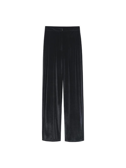 HECO Velvet Casual Wide-leg PANTS - STAT.