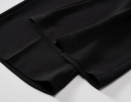 COMME MOI Lu Yan designer's new women's classic black slim acetic bell bottoms - GREAT.