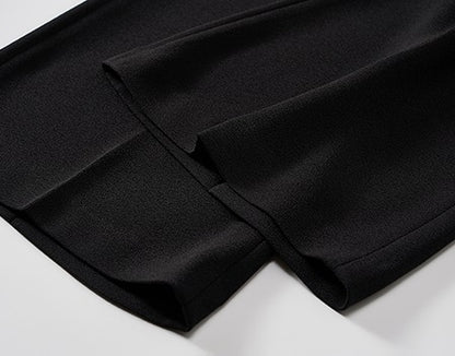 COMME MOI Lu Yan designer's new women's classic black slim acetic bell bottoms - GREAT.