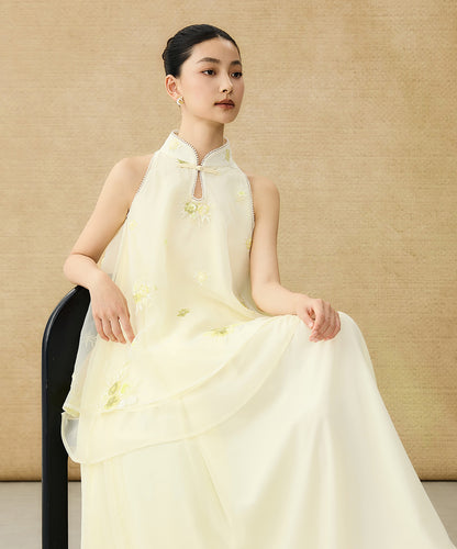 HECO Chinese double-layer tulle flesh covering elastic ballet style vest two-piece - LEVI.