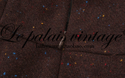 Le Palais Vintage Brown Mink Slim Jacket, Fishbone Skirt-LEE.