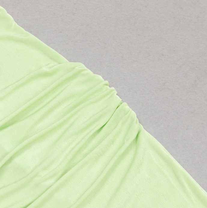 DOLLY Luxury French Style Off Shoulder Short Sleeve Hip Wrap Dinner Dress-ANTHEA