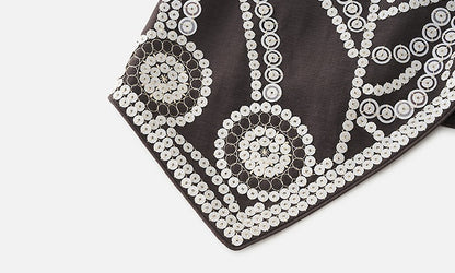 ZHUCHONGYUN heavy beaded embroidered linen vest-SNAIL.