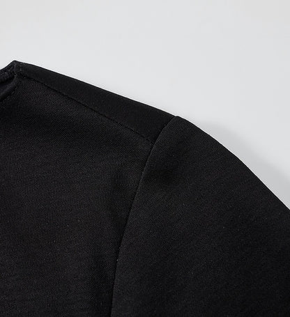 COMME MOI  commuter slim fit cut-out black T-shirt - EDAN.