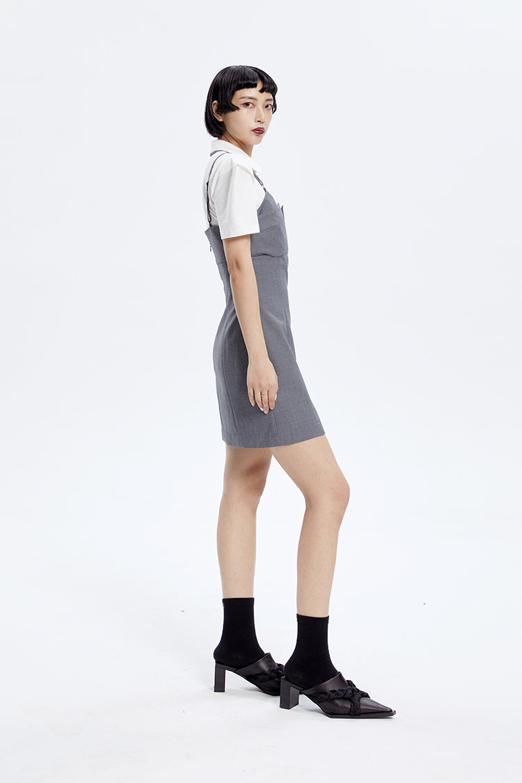 TINY IN fake two-piece sleeveless short dress-ACHA