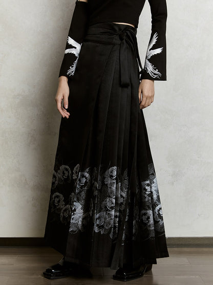 HECO Summer High Waist  Pleated Woven Gold Horse Face Skirt Woman - vaca.