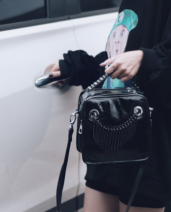 IUBallet Elegant Messenger Leather Black Bag - DANEL.