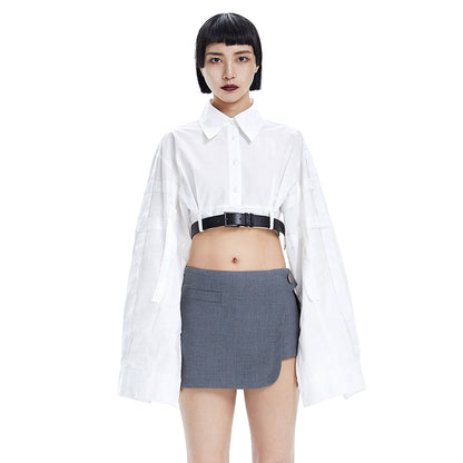 TINY IN ultra-short with large sleeves women's top -LULU.