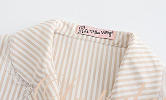 Le Palais Vintage  Sweet and Spicy Girly Short Puff Sleeve Shirt High Waist Pumpkin Shorts-QUINN