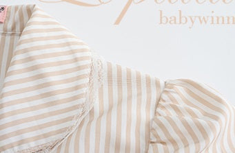 Le Palais Vintage  Sweet and Spicy Girly Short Puff Sleeve Shirt High Waist Pumpkin Shorts-QUINN