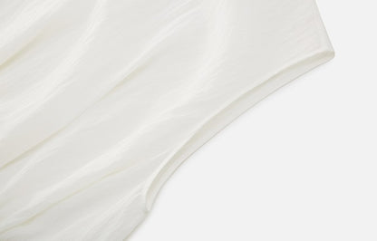 ZHUCHONGYUN white pearlescent pleated maxi dress-ROY.