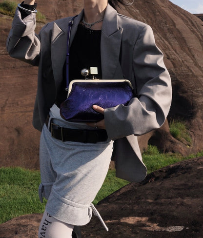 IUBALLET Star Rail Buckle New Mouth Gold Bag - LOVE.