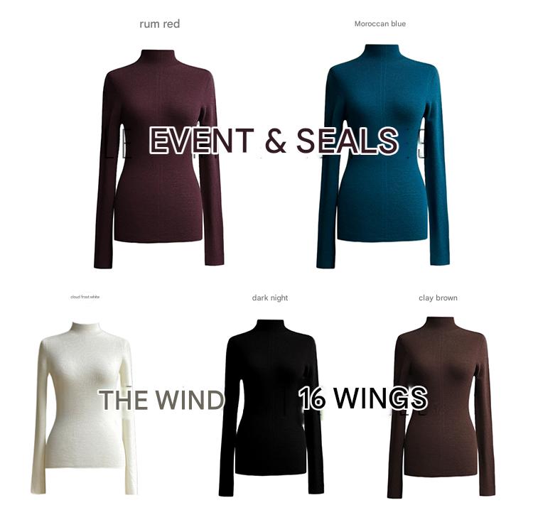 LE VENT&TES AILES seamless Yangtze yarn wool high-neck knit turtle neck-FEY