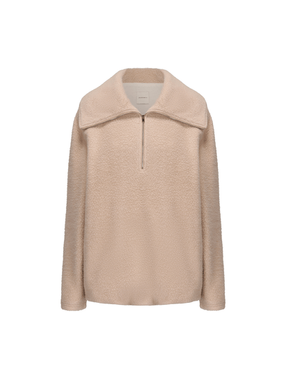ATELIER MISS LU silhouette shape with large lapels loose sweatshirt - AURA.