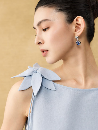 HECO  Chinese style pin small flower linen top breathable elegant vest - POWER.