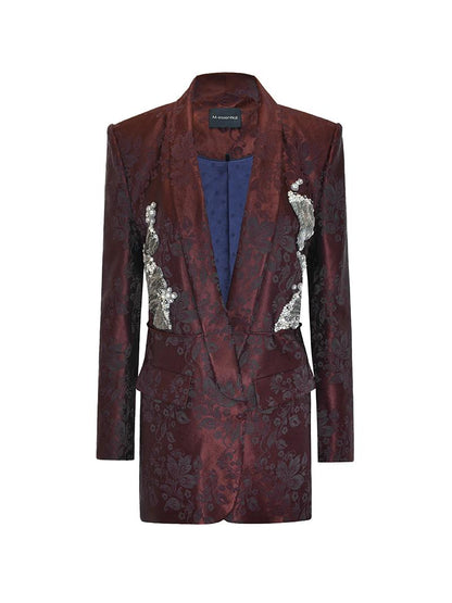 M essential Mackay designer embroidered jacquard pant suit - Buniu.