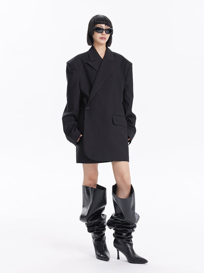 TINY IN wide-shouldered women's silhouette blazer-CAMI