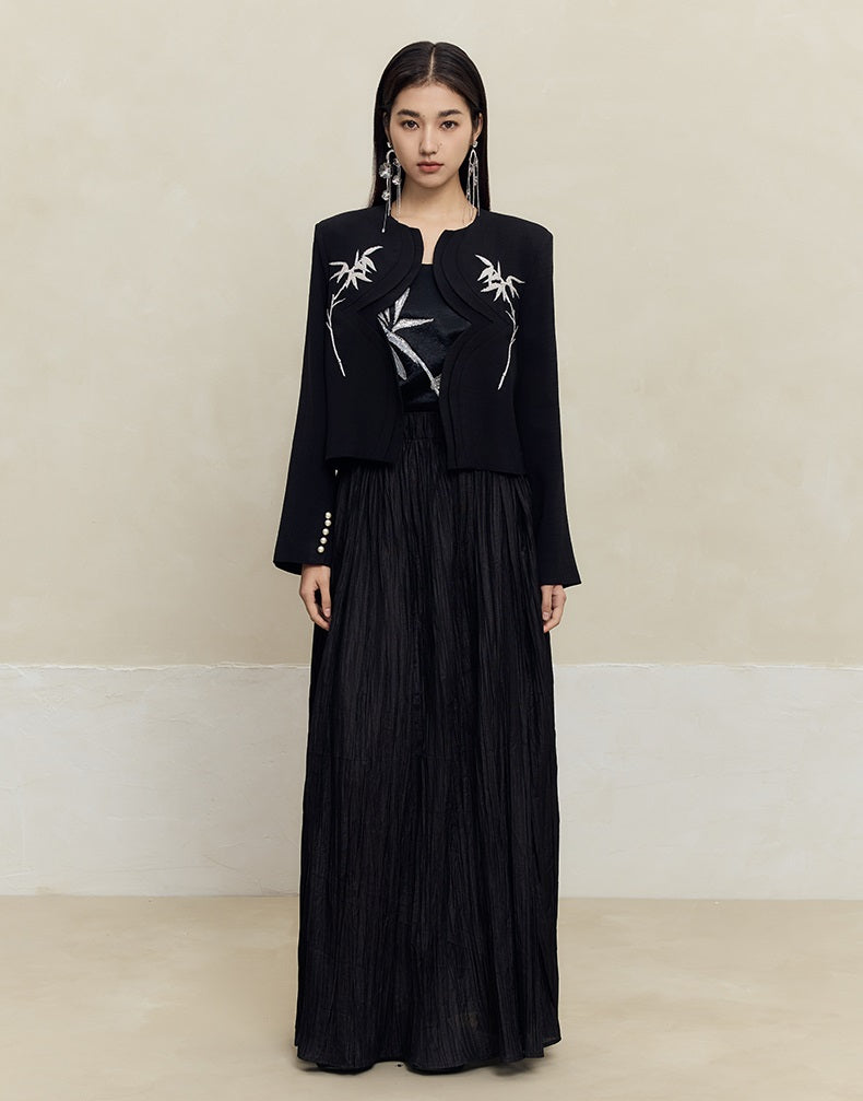 HECO spring embroidery acetate hemp short jacket women - gift.