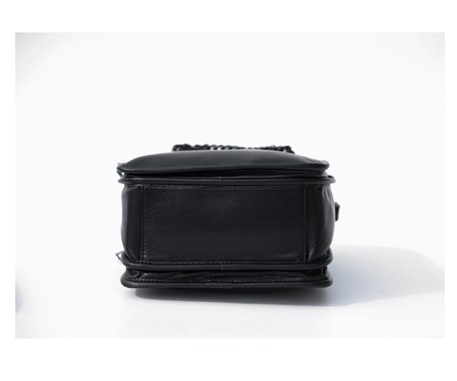 IUBallet Elegant Messenger Leather Black Bag - DANEL.
