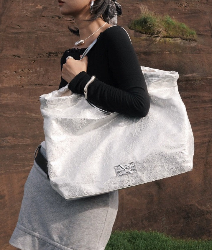 IUBALLET New Lace One Shoulder Crossbody Large Capacity Tote Bag - TREASURE.