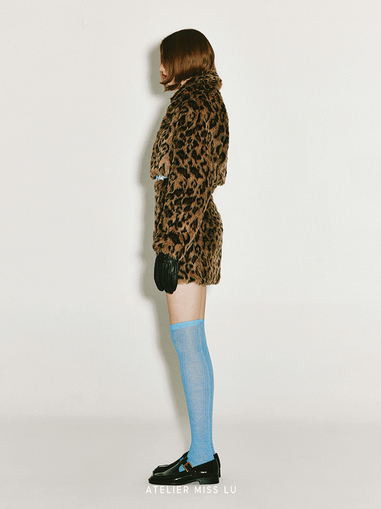 ATELIER MISS LU Fall/Winter faux fur leopard print skirt - GRAC.