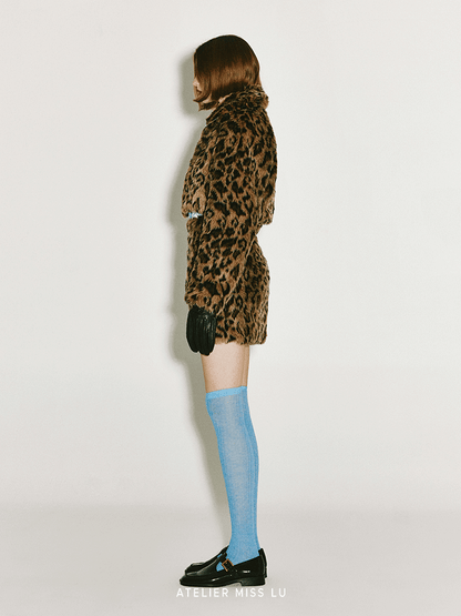 ATELIER MISS LU Fall/Winter faux fur leopard print skirt - GRAC.