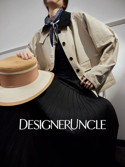 DGU| Antique White Girl Retro Loose Design Retro Style Light Luxury Niche Top Jacket - ABBA.