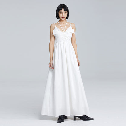 TINY IN high waist large women's halter neck back cut-out long dress- AMADA