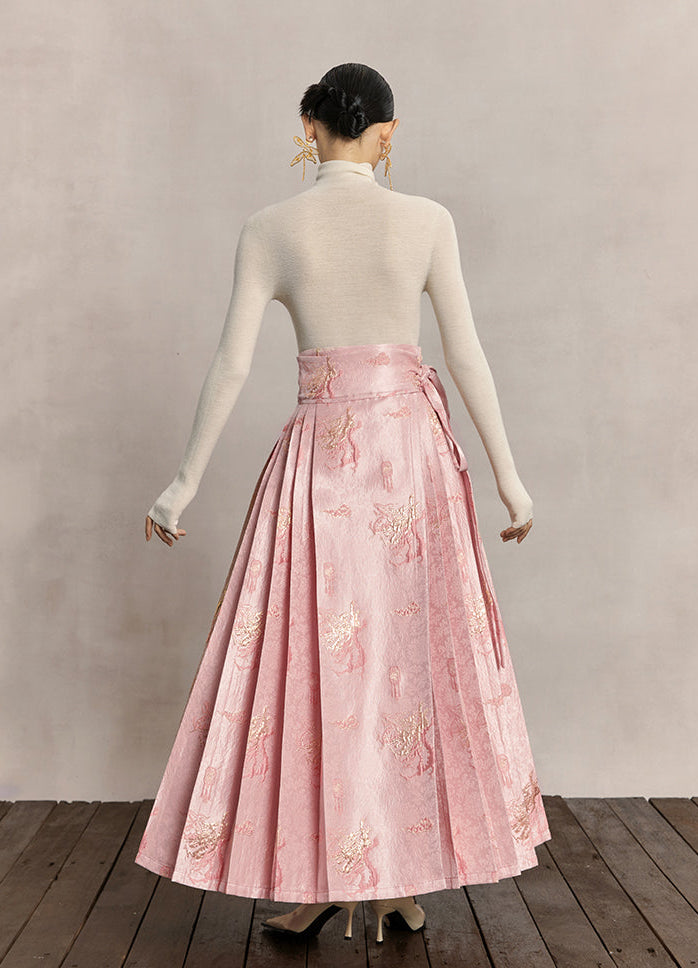 HECO dragon weaving golden high-waisted skirt women - praise.