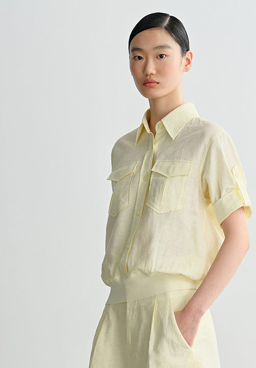 COMME MOI summer women's gentle linen shirt - HANAH.