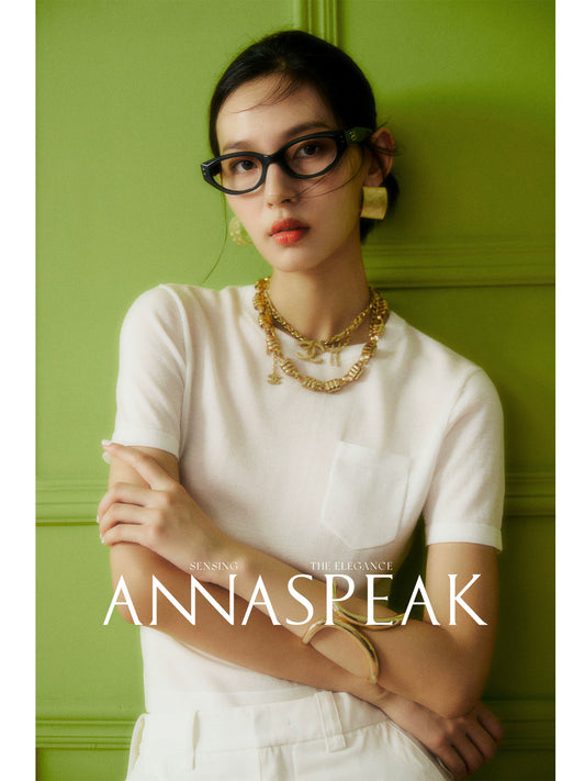 AnnaSpeak Elegant Plain Round Neck Short Sleeve Knitted Loose Summer Top-Rey