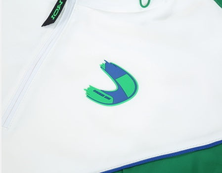 COMME MOI short contrasting patchwork hooded sports top - PENLOPE.