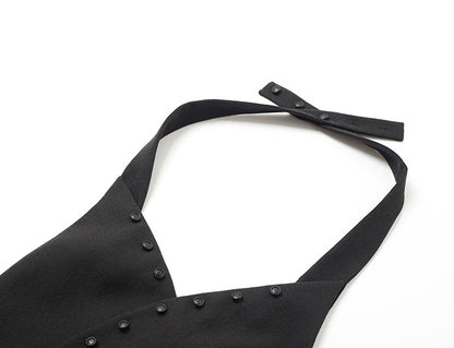 ZHUCHONGYUN black halterneck horse clip vest-HEATHER.